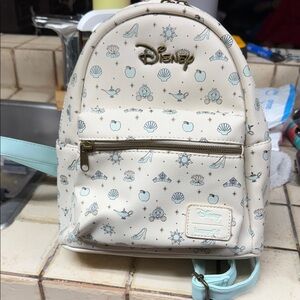 Disney Cream and Light Blue Kids Backpack and Wallet